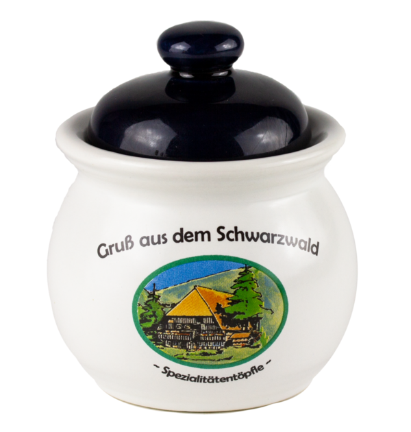 Keramiktopf "Gruß aus dem Schwarzwald" mit 150g Schwarzwälder Waldhonig